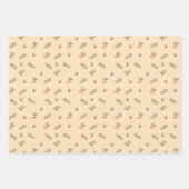 Set von 3 Niedlichen Honey Bee Baby Dusche Geschenkpapier Set (Vorderseite 2)