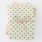 Set von 3 Niedlichen Honey Bee Baby Dusche Geschenkpapier Set (Beispiel)