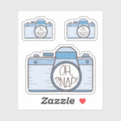 Set von 3 Oh schläfst! Aufkleber für die blaue Pas (Blatt)