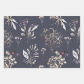 Set von 3 Packpapier-Blättern für wild lebende Blu Geschenkpapier Set (Vorderseite)