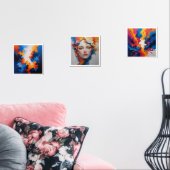 Set von 3 Paint Spritzer Maximalist Art Prints (Wohnzimmer)