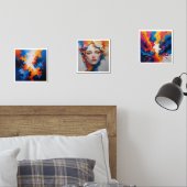 Set von 3 Paint Spritzer Maximalist Art Prints (Schlafzimmer)