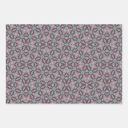 Set von 3 Papierhüllen und Aquamarinen Umschlagpap Geschenkpapier Set (Vorderseite 3)