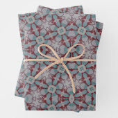 Set von 3 Papierhüllen und Aquamarinen Umschlagpap Geschenkpapier Set (Beispiel)