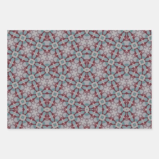 Set von 3 Papierhüllen und Aquamarinen Umschlagpap Geschenkpapier Set (Vorderseite)