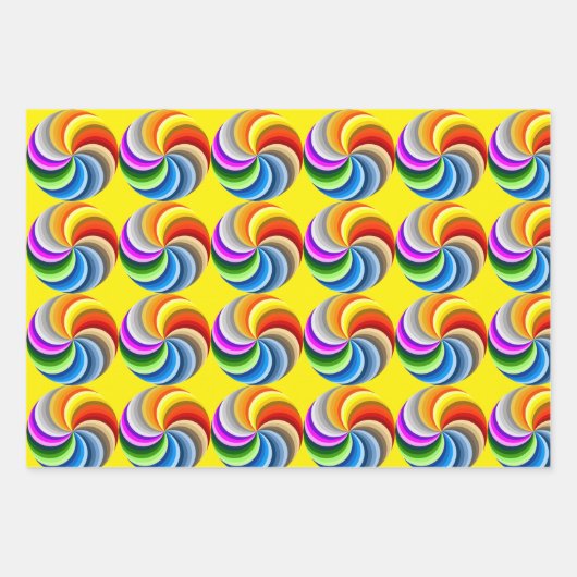 Set von 3 Pride Natilus Spiral Geschenkpapier Set (Vorderseite 3)