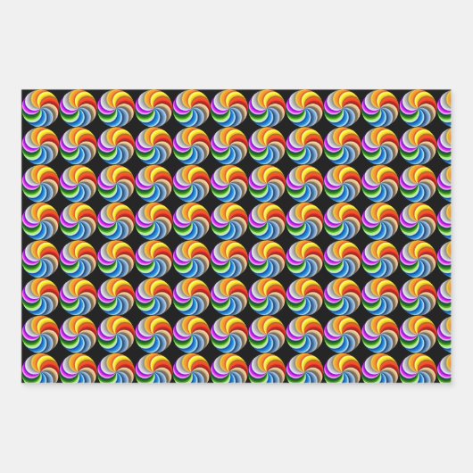 Set von 3 Pride Natilus Spiral Geschenkpapier Set (Vorderseite 2)