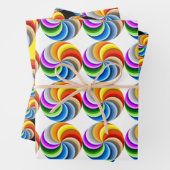 Set von 3 Pride Natilus Spiral Geschenkpapier Set (Beispiel)