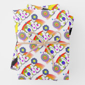 Set von 3 Regenbogen-Liebe Geschenkpapier Set (Beispiel)