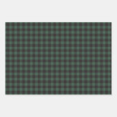 Set von 3 Rot-, Grün- und Weißland Buffalo Kariert Geschenkpapier Set (Vorderseite 2)
