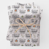 Set von 3 Umschlagpapier Geschenkpapier Set (Beispiel)