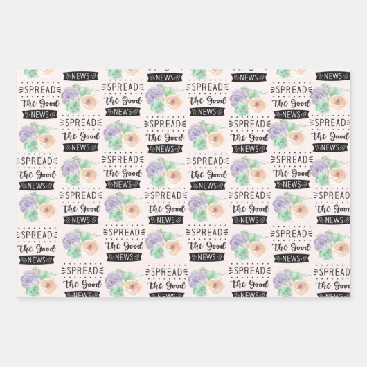 Set von 3 Umschlagpapier Geschenkpapier Set (Vorderseite 2)