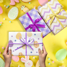 Set von 3 violetten Ostereiern (mehrfarbig)