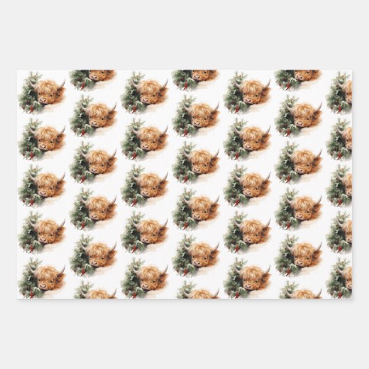 Set von 3 Wrapping Paper Geschenkpapier Set (Vorderseite 2)