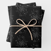 Set von 3 Wrapping Paper Sheets Geschenkpapier Set (Beispiel)