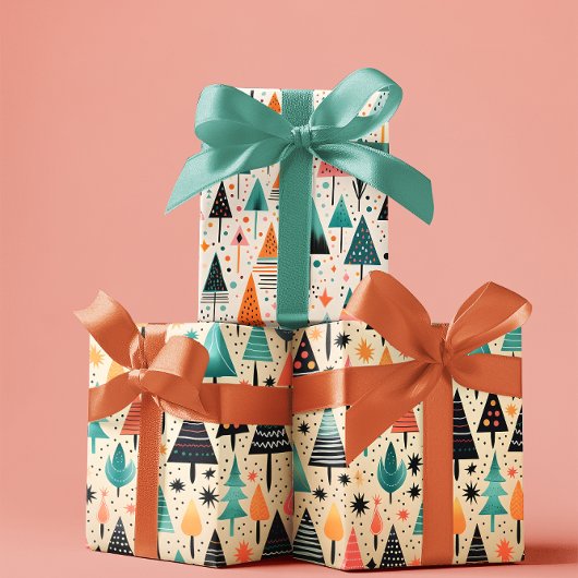 Set von 3 Wrapping Paper Sheets Geschenkpapier Set