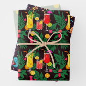 Set von 3 Wrapping Papers - Tropischer Spaß Geschenkpapier Set (Beispiel)