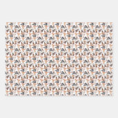 Set von 3 Zeichen-Hunde-Wrapping Geschenkpapier Set (Vorderseite 2)