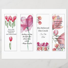 Set von 4 Inspirierend Lesezeichen für Frauen