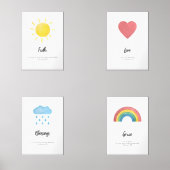 Set von 4 Kindern Bibelkunst (Vorderseite)