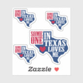 Set von 4 Personen in Texas Lieben Ich maßgeschnei Aufkleber (Blatt)