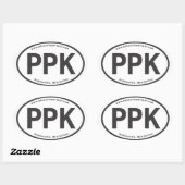 SET VON 4 PPK OVAL STICKERS (Blatt)