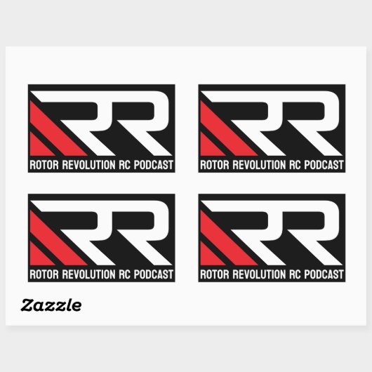 Set von 4 Rotorrevolution RC Podcast Stickers (Blatt)
