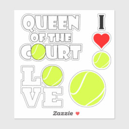 Set von 4 Tennisspielern - Sport Liebhaber Aufkleber