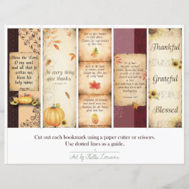 Set von 5 Lesezeichen der Dankbarkeit