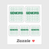 Set von 5 Senioren-Senioren-Senioren-Senioren mit  Aufkleber (Blatt)