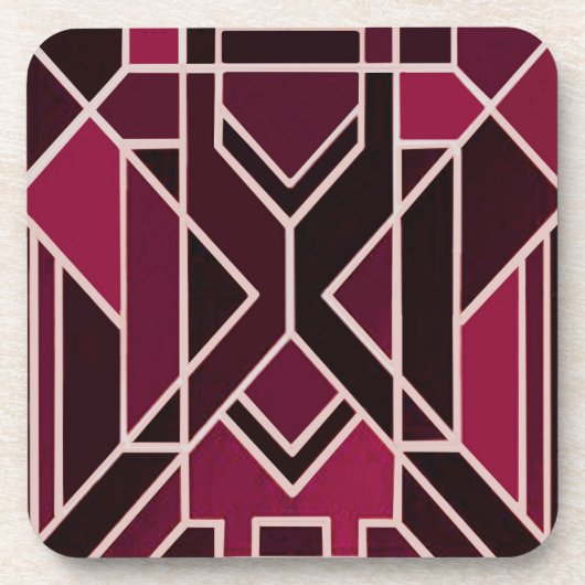 Set von 6 Art-Déco-Untersetzer Getränkeuntersetzer (Vorderseite)