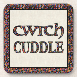 Set von 6 Cork Untersetzer mit walisischem Cwtch u