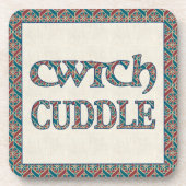 Set von 6 Cork Untersetzer mit walisischem Cwtch u (Vorderseite)