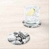 Set von 6 Golfer-Papier-Untersetzer für Frauen Runder Pappuntersetzer (Vor Ort)