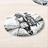 Set von 6 Golfer-Papier-Untersetzer für Frauen Runder Pappuntersetzer (Angewinkelt)