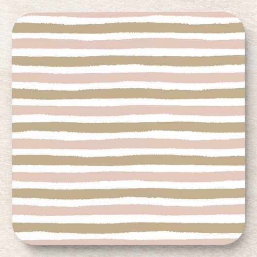 Set von 6 Horizontal gestreiften Untersetzer (Vorderseite)