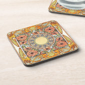 Set von 6 Jugendstil-Untersetzer Getränkeuntersetzer (Linke Seite)