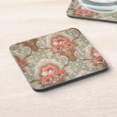 Set von 6 Jugendstil-Untersetzer Getränkeuntersetzer (Linke Seite)