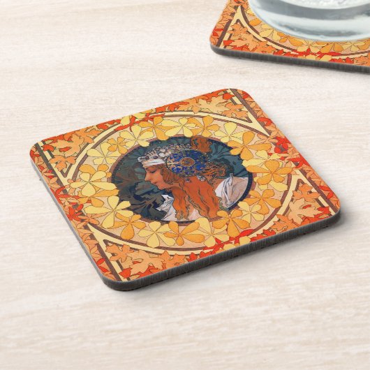 Set von 6 Kunst Nouveau Untersetzer (Linke Seite)