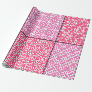Set von 6 nahtlosen geometrischen Mustern. Vintage Geschenkpapier
