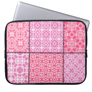 Set von 6 nahtlosen geometrischen Mustern. Vintage Laptopschutzhülle