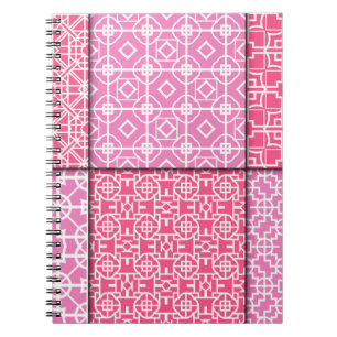 Set von 6 nahtlosen geometrischen Mustern. Vintage Notizblock