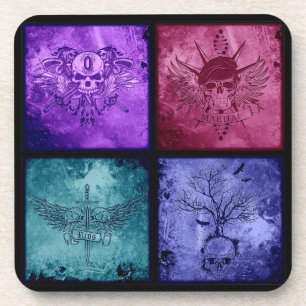 Set von 6 Sektor-Logo-Untersetzer Untersetzer