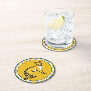Set von 6 Tasmanian Tiger Paper Untersetzer