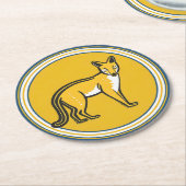 Set von 6 Tasmanian Tiger Paper Untersetzer (Angewinkelt)