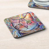 Set von 6 Untersetzer - Abstrakt - Katzen Liebhabe (Linke Seite)