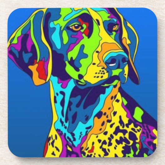 Set von 6 Untersetzer - Deutscher Kurzzeiger (Vorderseite)