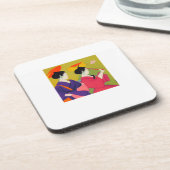 Set von 6 Untersetzer mit Haltbarkeit und 2 Geisha (Linke Seite)