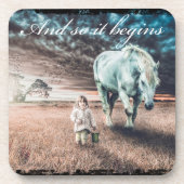 Set von 6 Untersetzer mit Pferd (Vorderseite)