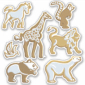 Set von 7 Lebkuchen Aufkleber (Vorderseite)